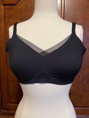 Honeylove CrossOver Black Wireless Bra Size Large